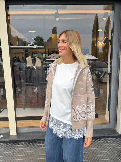 Maglione Bandana Beige