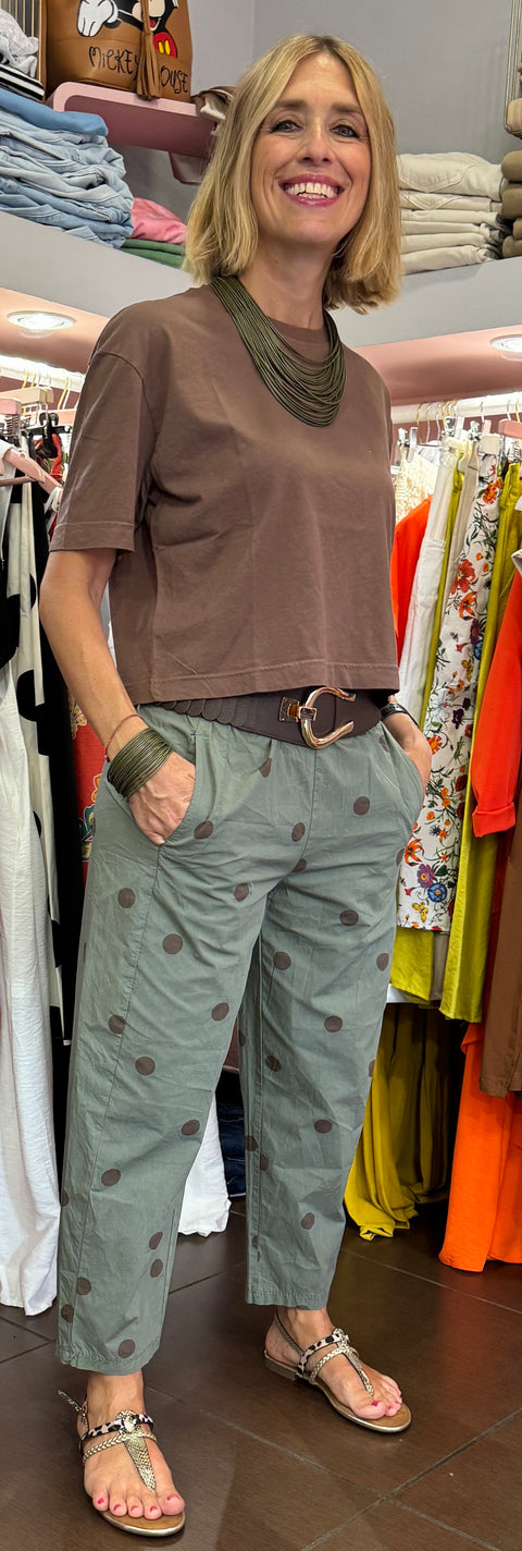 Pantalone Pois Verde