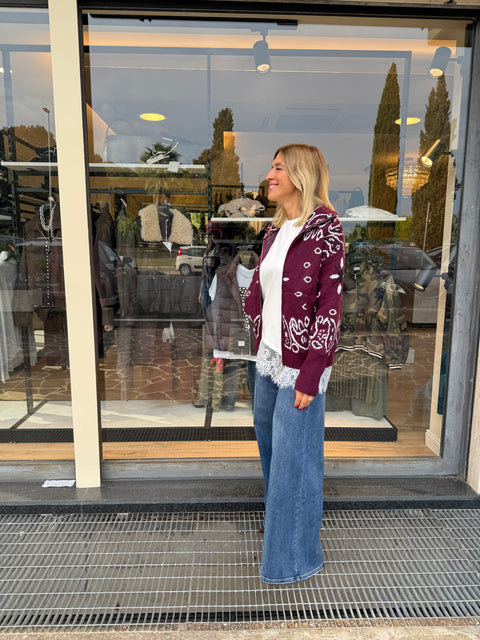 Maglione Bandana Bordeaux