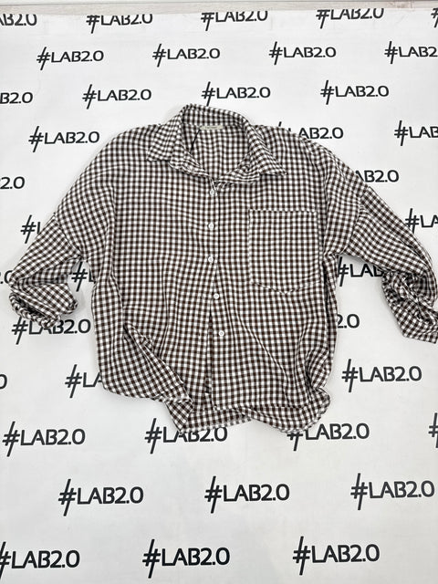 Camicia Vichy Marrone