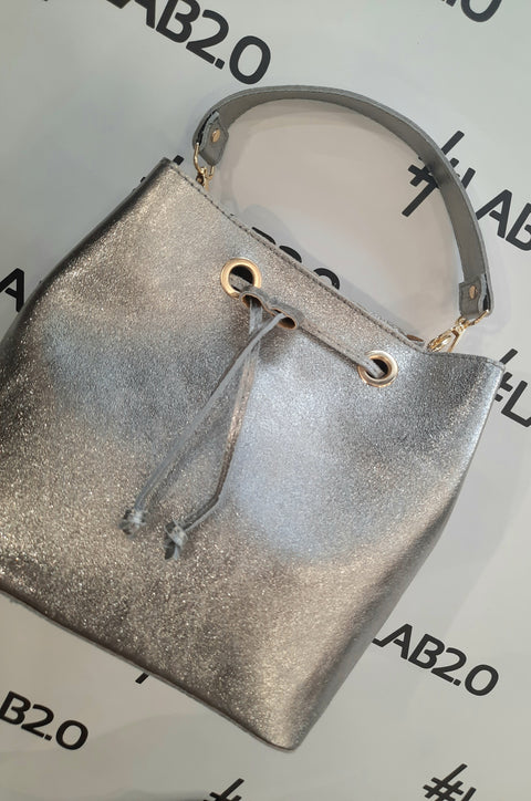 Borsa secchiello silver