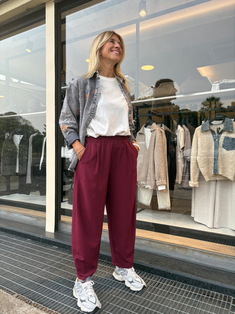 Pantalone Noemi Bordeaux