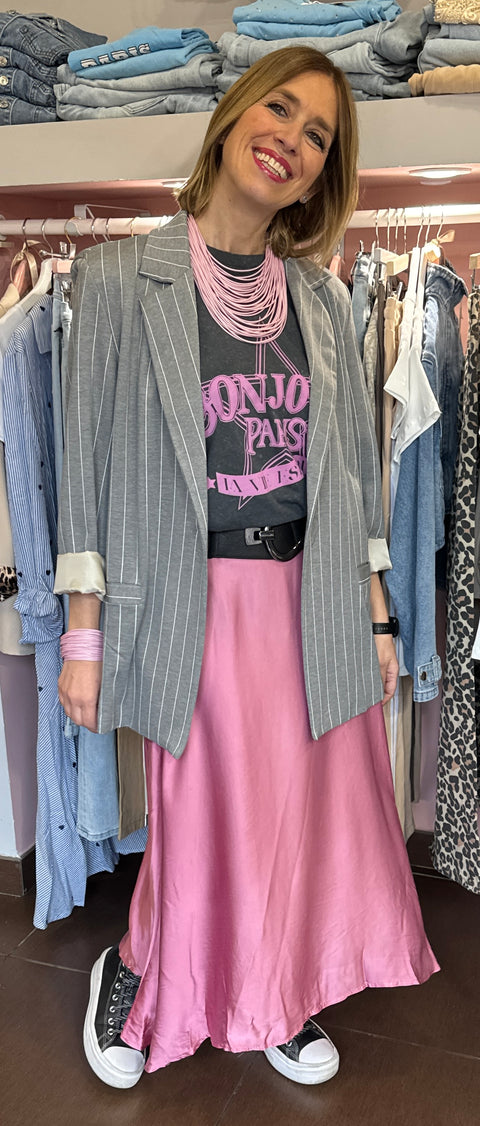 T-shirt Bonjour delavè