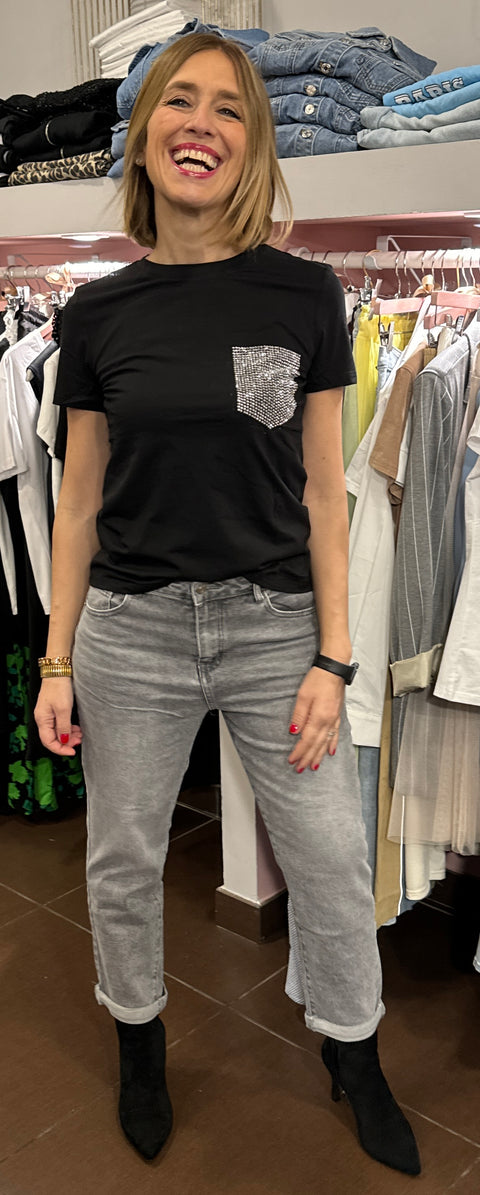 T-shirt Tasca Strass