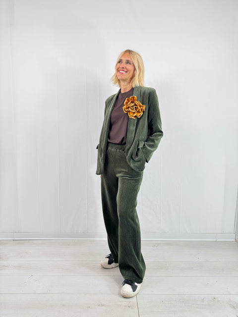 Blazer Velvet Militare