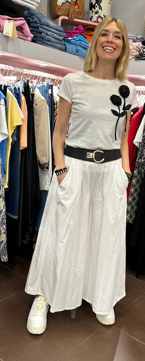 Gonna-pantalone Hoara Bianco