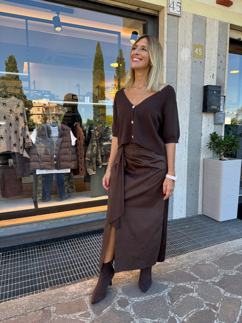 Cardigan Petra Marrone