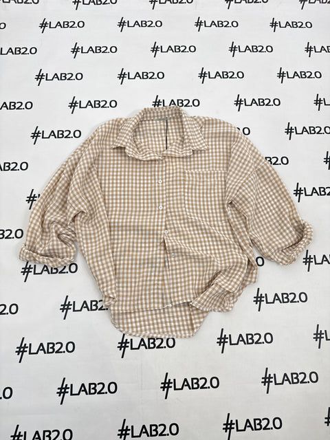 Camicia Vichy Beige