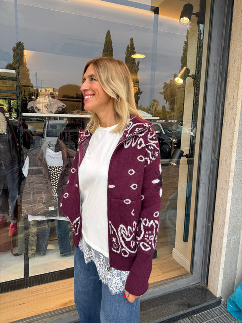 Maglione Bandana Bordeaux