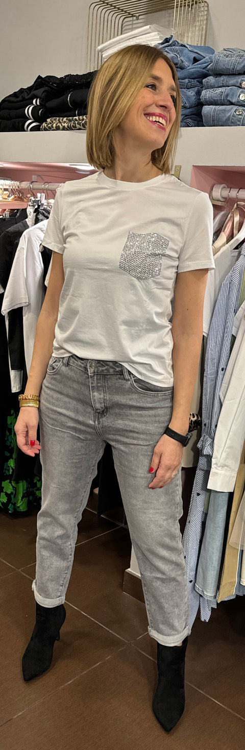 T-shirt Tasca Strass