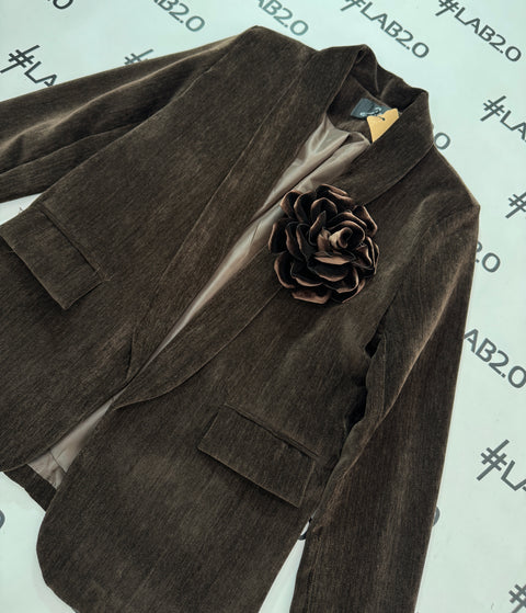 Blazer Velvet Marrone