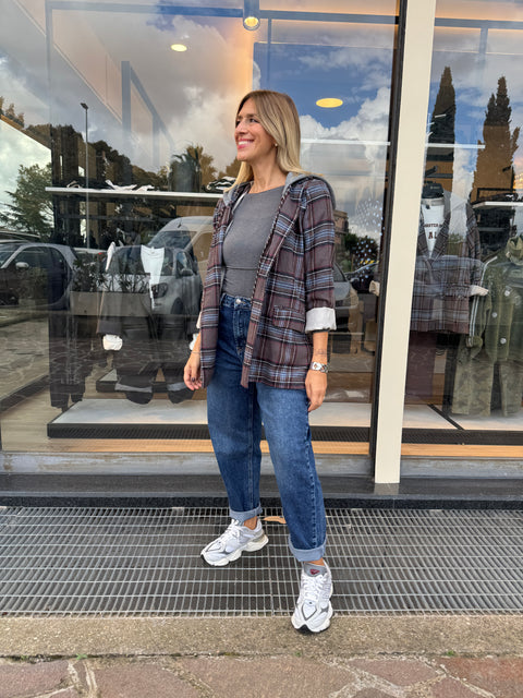 Blazer Debora Azzurro Marrone