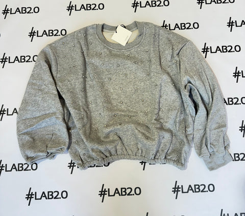 Felpa Elastico Shine Grigio