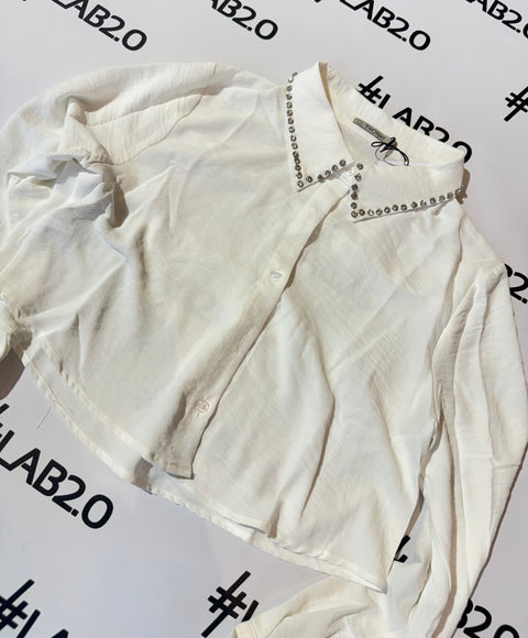 Camicia Crop Strass