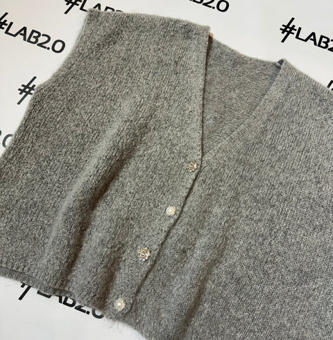 Gilet Mohair Grigio