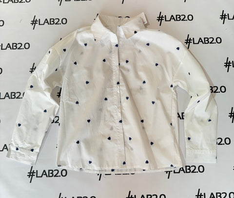 Camicia Cuori Bianca