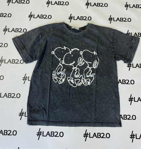 T-shirt Snoopy delavè