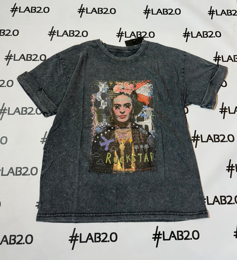 T-shirt Frida delavè