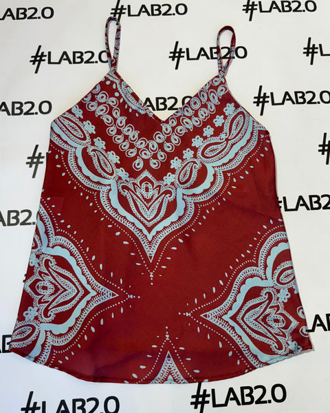 Canottiera Bandana Bordeaux
