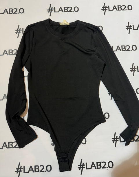 Body Skin Nero Manica Lunga