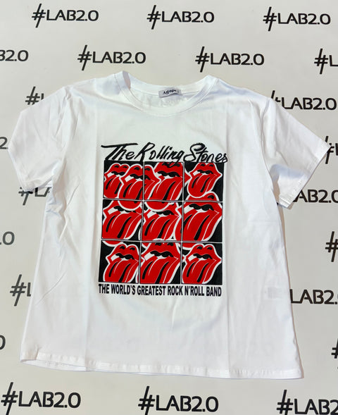 T-Shirt Stones Bianca