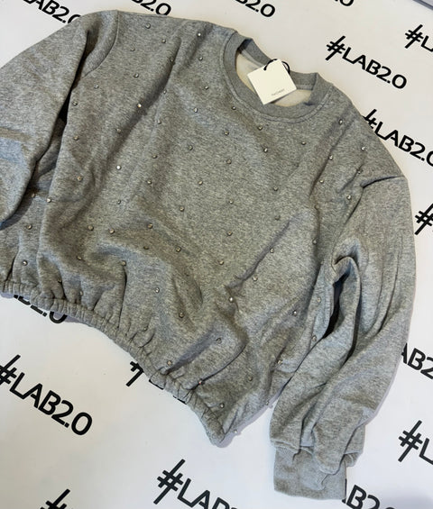 Felpa Elastico Shine Grigio