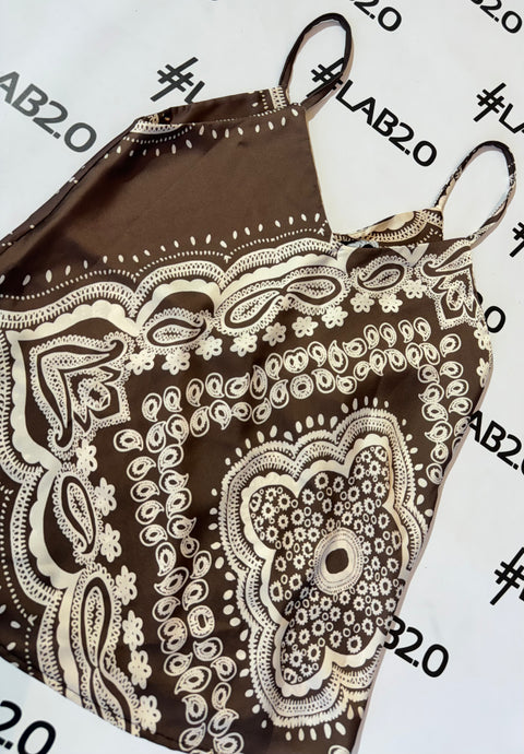 Canottiera Bandana Marrone