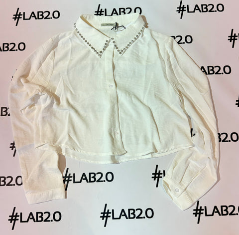 Camicia Crop Strass