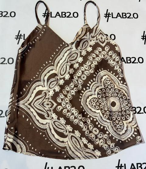 Canottiera Bandana Marrone