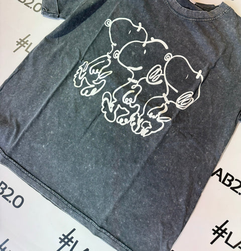 T-shirt Snoopy delavè