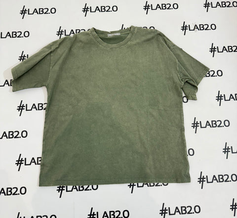 T-Shirt Verde Delavè