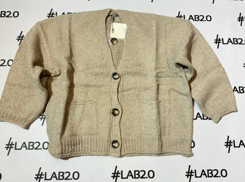 Cardigan Bottoni Beige
