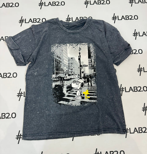 T-shirt Snoopy City Delavè