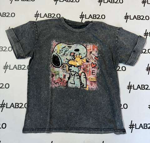 T-shirt Murales Snoopy delavè
