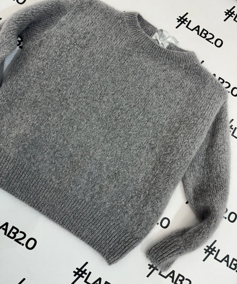 Maglione Fiocco Mohair Grigio
