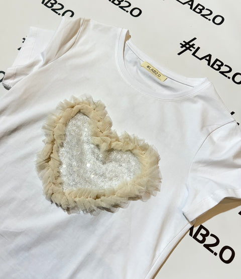 T-shirt Heart Tulle