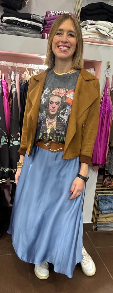 T-shirt Frida delavè