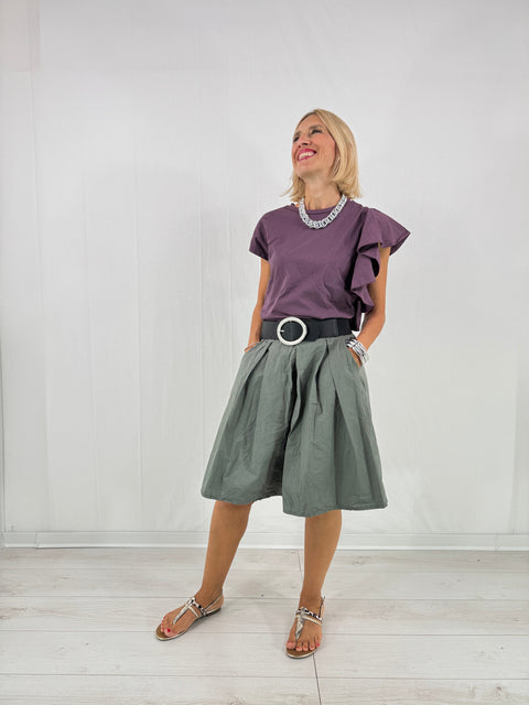 Panta-gonna Laura MIDI Militare