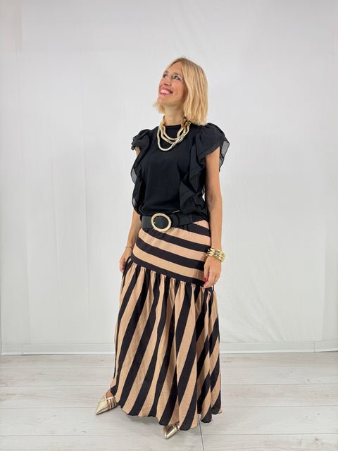 Gonna Gioia Camel Nero