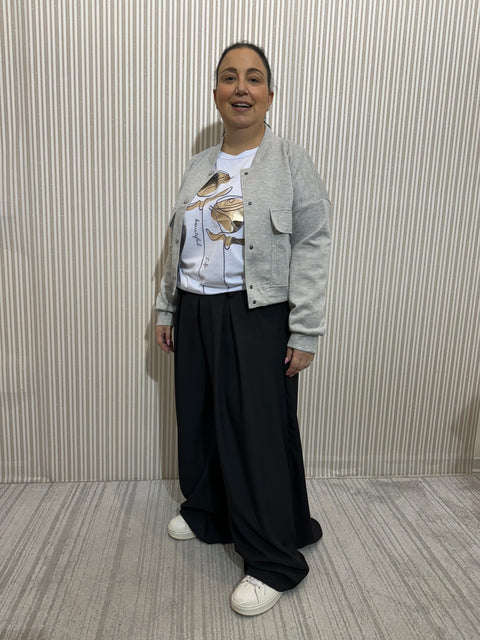 Bomber Gaia Spring Grigio Curvy