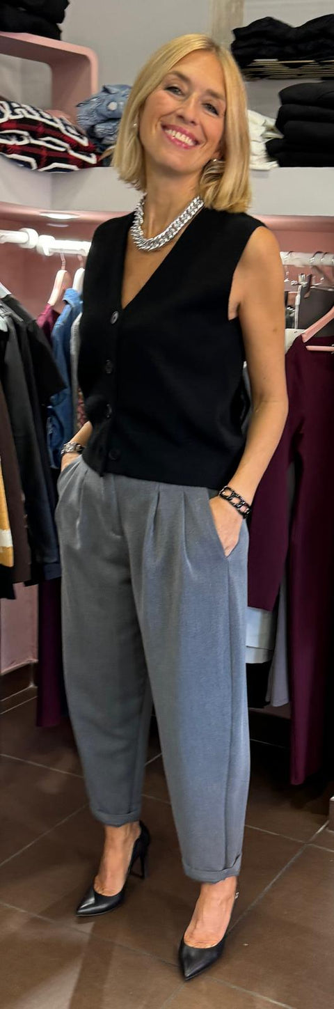 Gilet Maglia Barbara Nero