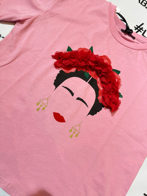 T-Shirt Frida Fiori Rosa