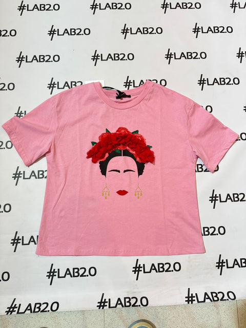 T-Shirt Frida Fiori Rosa