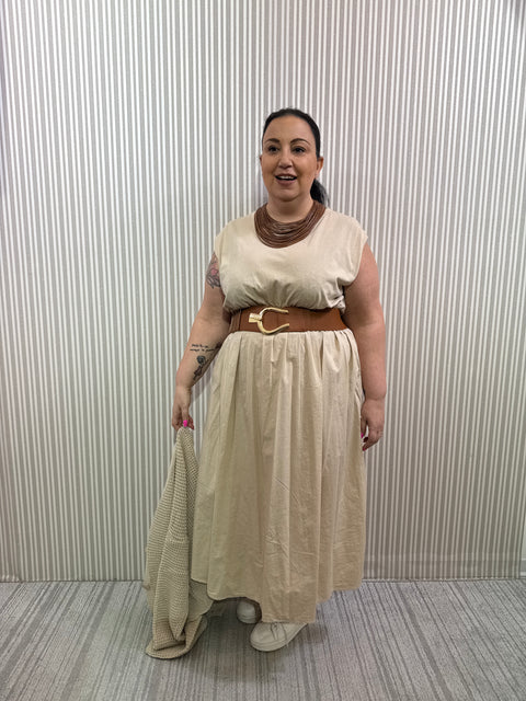 Abito Catia Beige Curvy