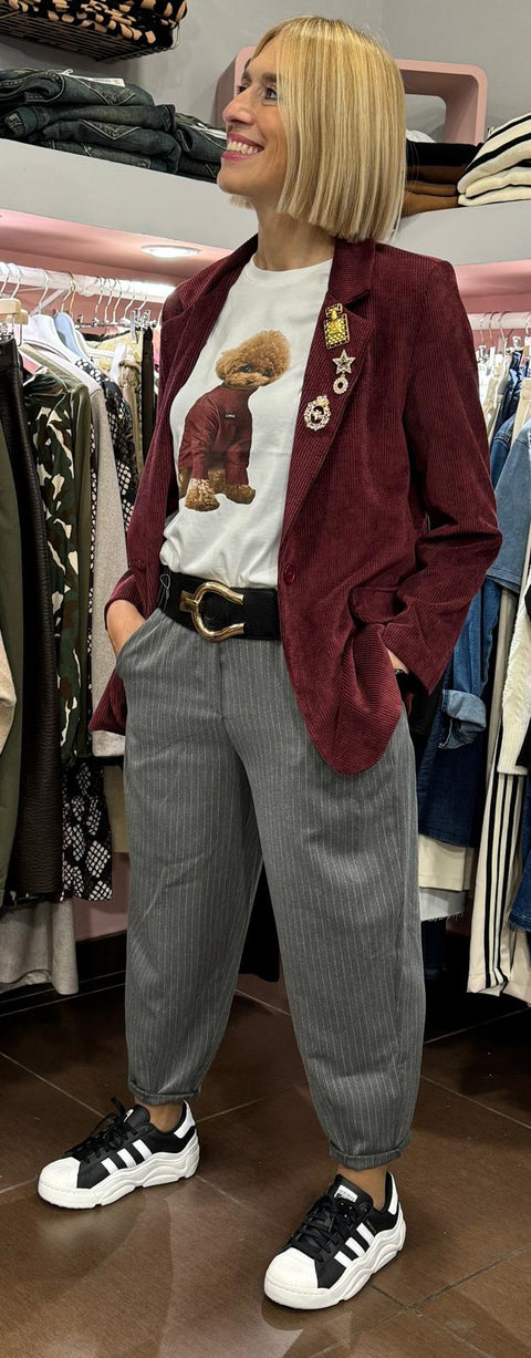 Blazer Cló Bordeaux