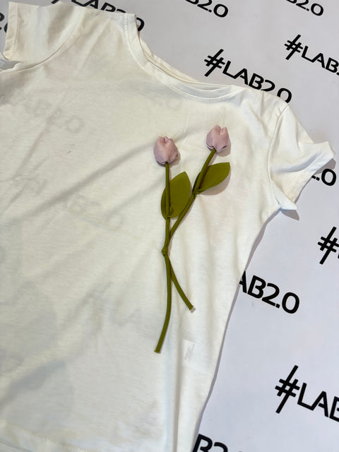 T-shirt Boccioli bianca