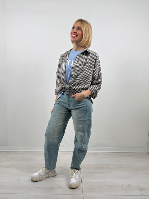 Camicia Vichy Marrone