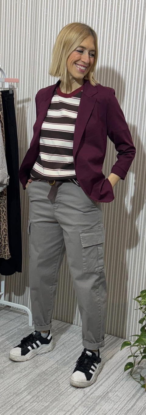 T-shirt Stripes Marrone