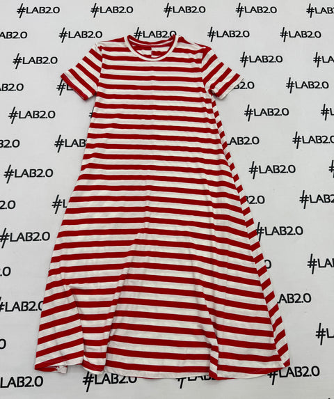 Abito Desire RIGHE Bianco Rosso