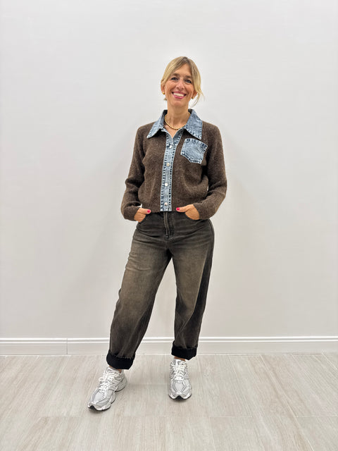Maglione Diletta Marrone